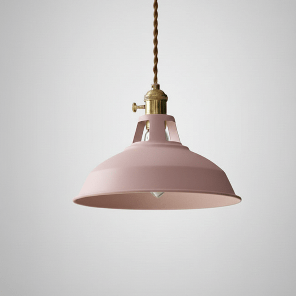 DECOLUXE – Retro Barn Shade Ceiling Pendant for Kitchens & Lofts, Adjustable Hanging Design