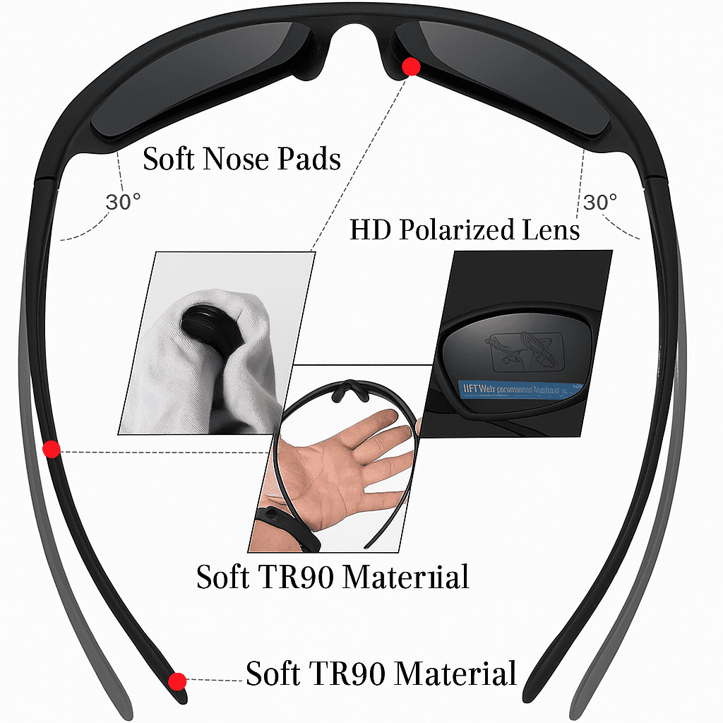 VISTALUX – Polarized Sunglasses with 100% UV Protection and Scratch-Resistant Lenses