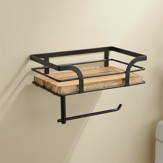 FORGELOFT – Decorative Wrought Iron Wall Rack for Towels & Bathroom Essentials