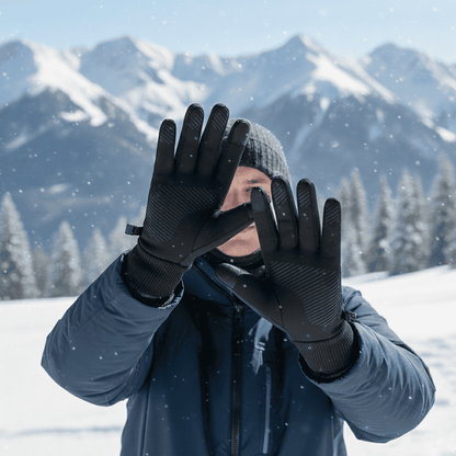 WINTERTACT – Full Finger Waterproof Touch Screen Fleece Gloves for Winter Sports