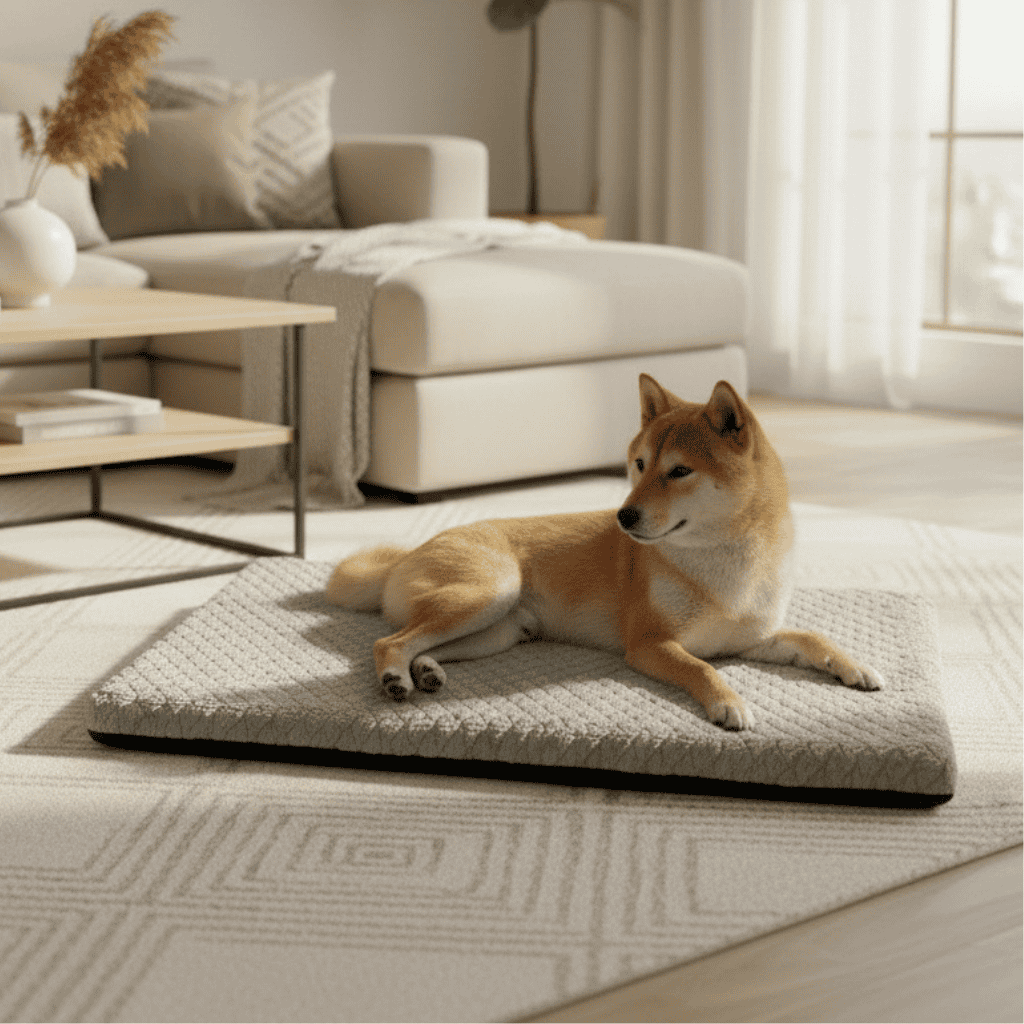 ORTHOFLOW – Orthopedic Waterproof Dog Bed with Removable Faux Fur Cover