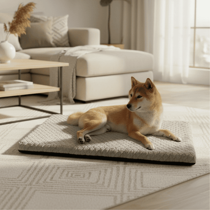ORTHOFLOW – Orthopedic Waterproof Dog Bed with Removable Faux Fur Cover