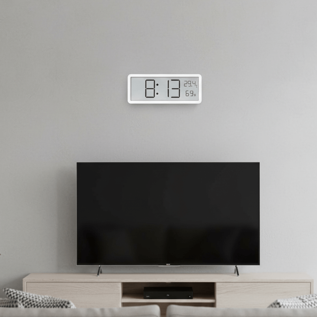 TIMESCOPE – Large Digital Wall Clock with LED Display and Climate Sensor