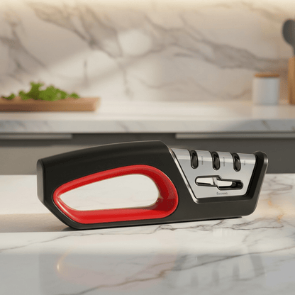 SHARPMIX – 4-in-1 Knife Sharpener & Scissors Polisher – Ergonomic Kitchen Tool