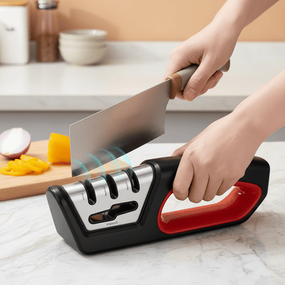 SHARPMIX – 4-in-1 Knife Sharpener & Scissors Polisher – Ergonomic Kitchen Tool