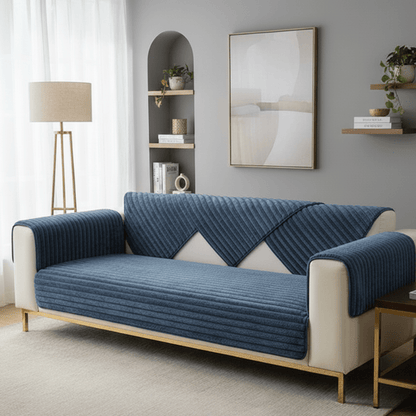 FURRISOFT – Luxurious Winter Faux Rabbit Fur Sofa Cushion for Cozy Homes