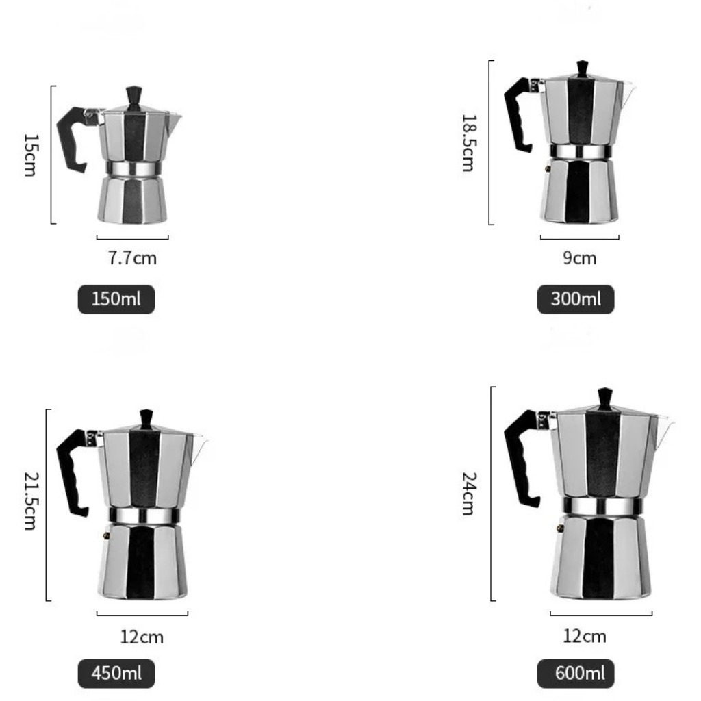 BREWELLO – Portable Italian Aluminum Coffee Maker for Rich Espresso
