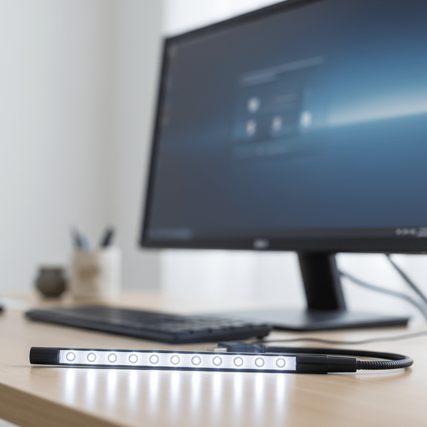 KEYBRITE – Portable USB LED Keyboard Lamp for Comfortable Night Typing