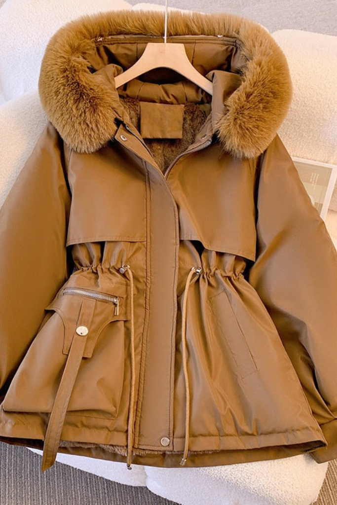 FURORA – Elegant Women’s Puffer Jacket with Cozy Fur Collar for Winter Warmth