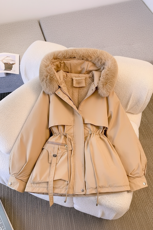 FURORA – Elegant Women’s Puffer Jacket with Cozy Fur Collar for Winter Warmth