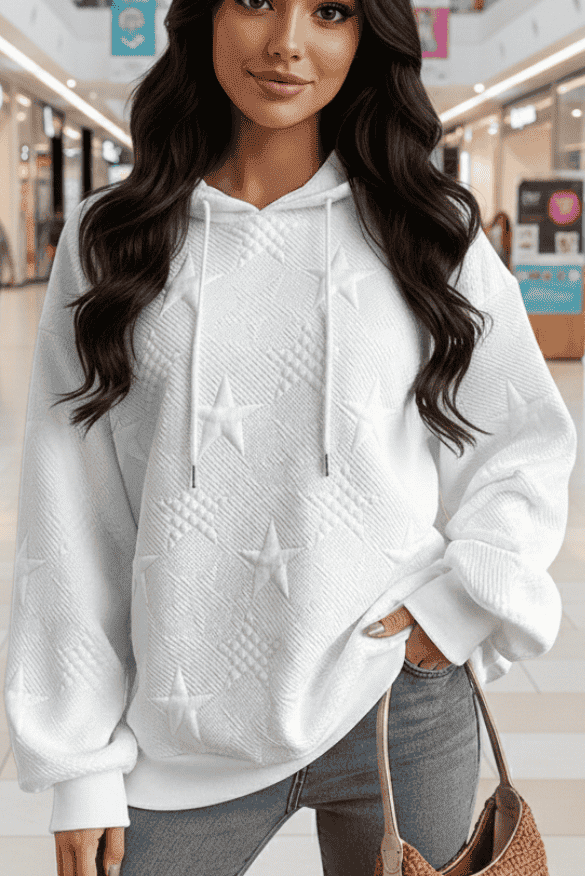 STARGRAIN – Mode Hoodie with Subtle Textured Star Design