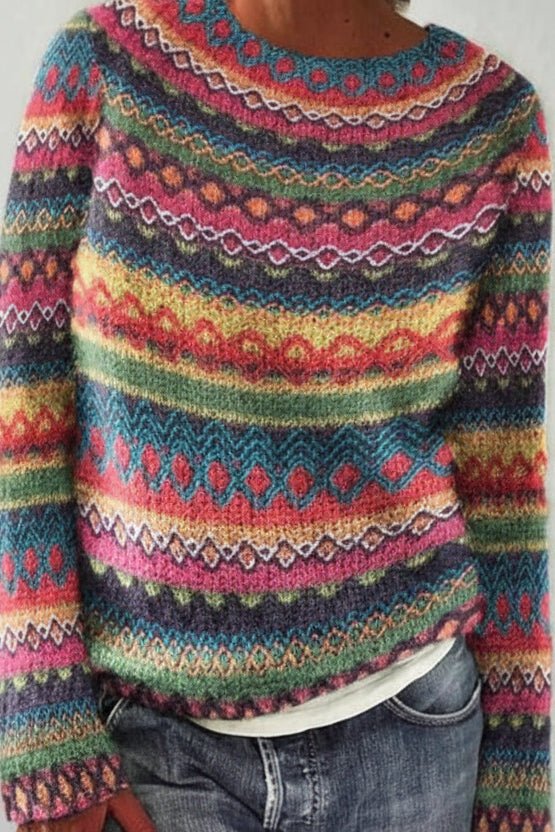 Manonin Women's Knit Sweater - Classic Norwegian Design for Warmth and Style 0