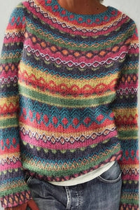 Manonin Women's Knit Sweater - Classic Norwegian Design for Warmth and Style 0