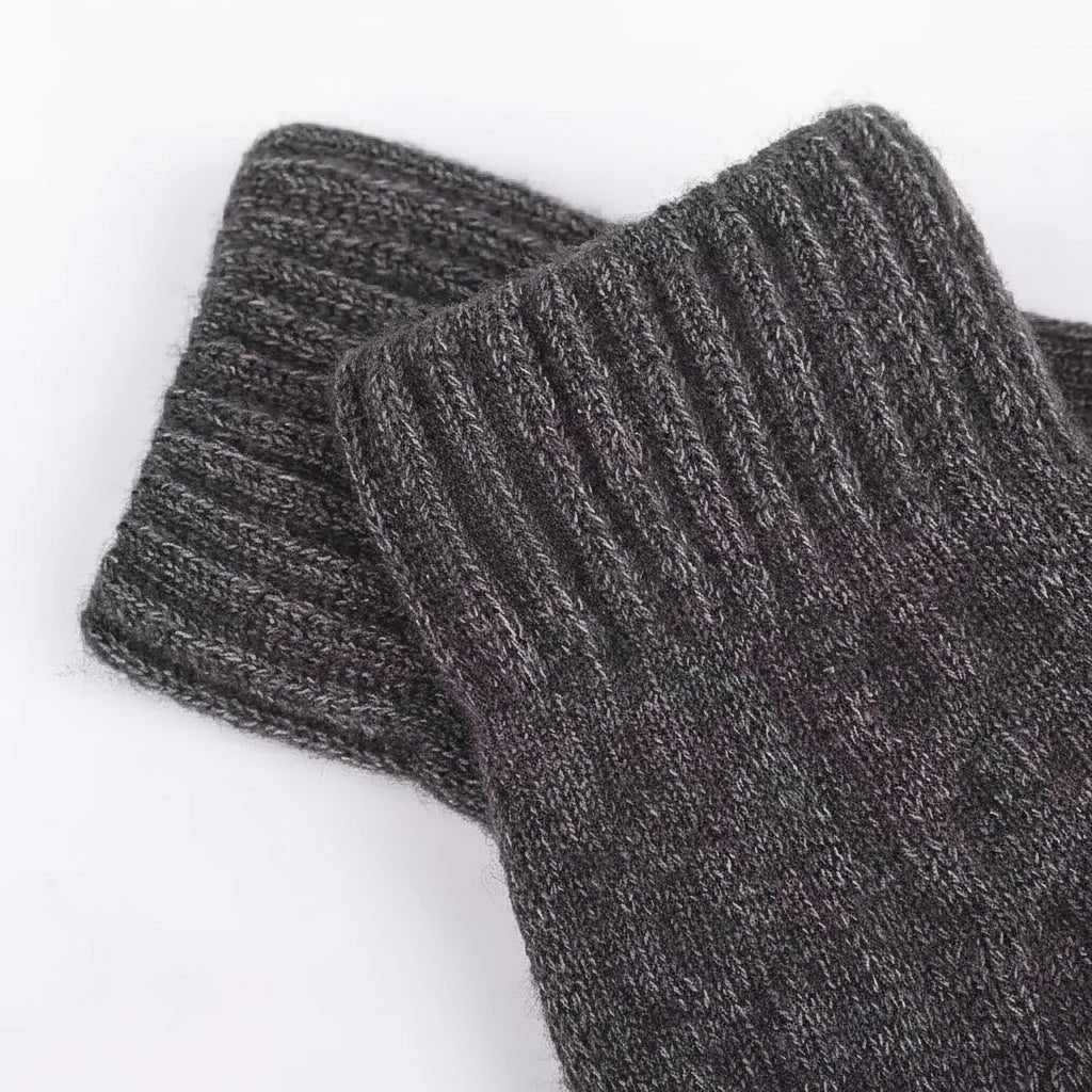Men's Winter Touch Screen Gloves - Thick Velvet Lined, Knitted Warmth 3