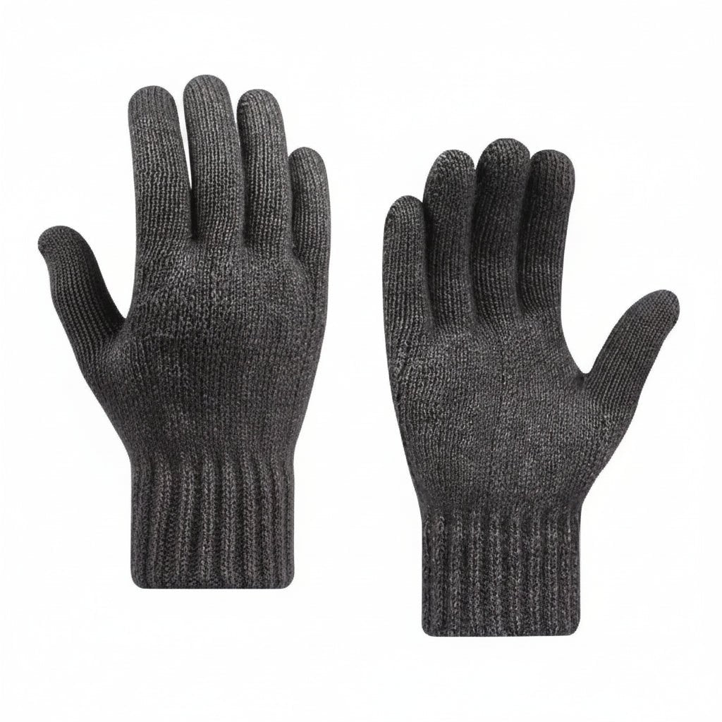 Men's Winter Touch Screen Gloves - Thick Velvet Lined, Knitted Warmth 4