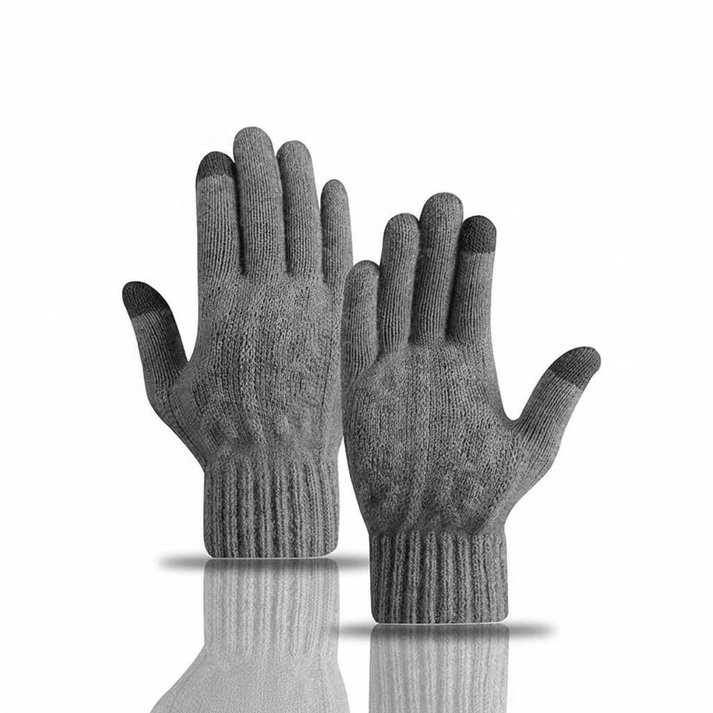 Men's Winter Touch Screen Gloves - Thick Velvet Lined, Knitted Warmth 6