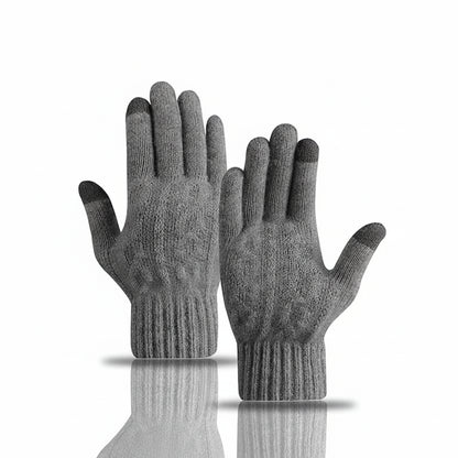 Men's Winter Touch Screen Gloves - Thick Velvet Lined, Knitted Warmth 6
