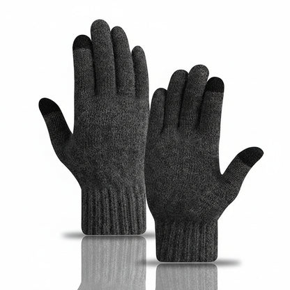 Men's Winter Touch Screen Gloves - Thick Velvet Lined, Knitted Warmth 7