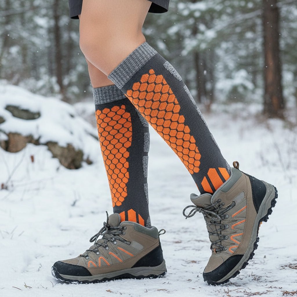 Merino Wool Thermal Socks for Skiing and Hiking - Unisex Long Tube Design 4