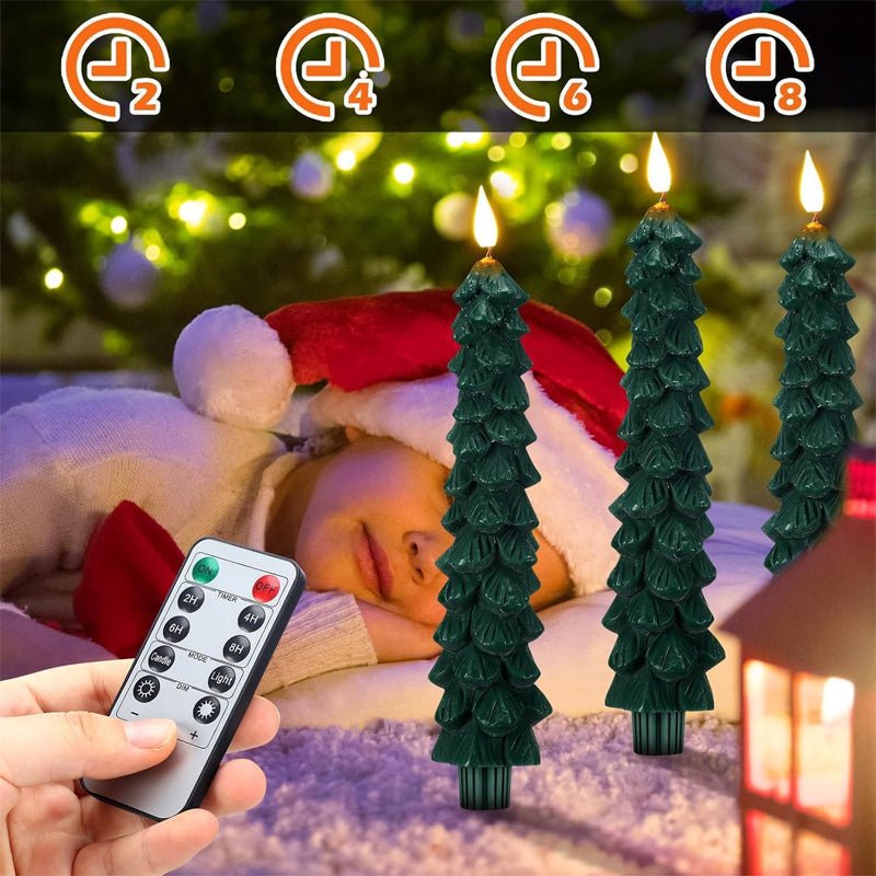 MerryLites - LED Christmas Candle Tree with Remote Control for Festive Glow 2