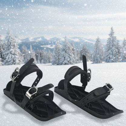 Mini Adjustable Ski Skate Shoes - Lightweight Portable Snow Skating Footwear 0