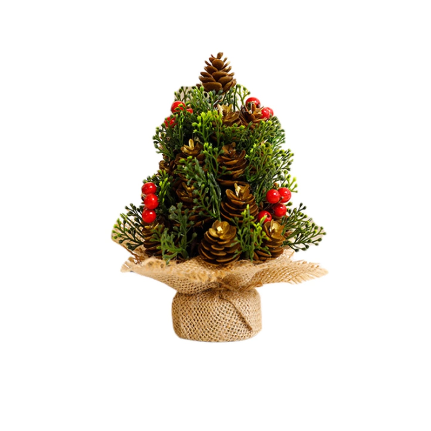 Mini Christmas Tree - Realistic Desktop Decoration for Holidays, Sturdy Base 4