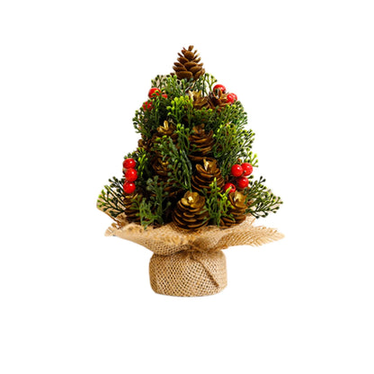 Mini Christmas Tree - Realistic Desktop Decoration for Holidays, Sturdy Base 4