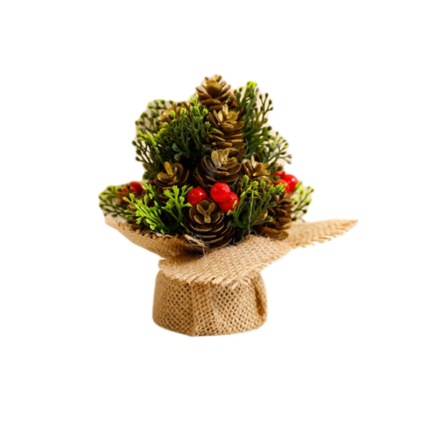 Mini Christmas Tree - Realistic Desktop Decoration for Holidays, Sturdy Base 6