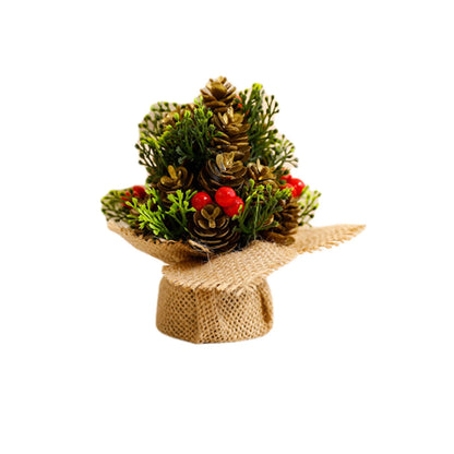 Mini Christmas Tree - Realistic Desktop Decoration for Holidays, Sturdy Base 6