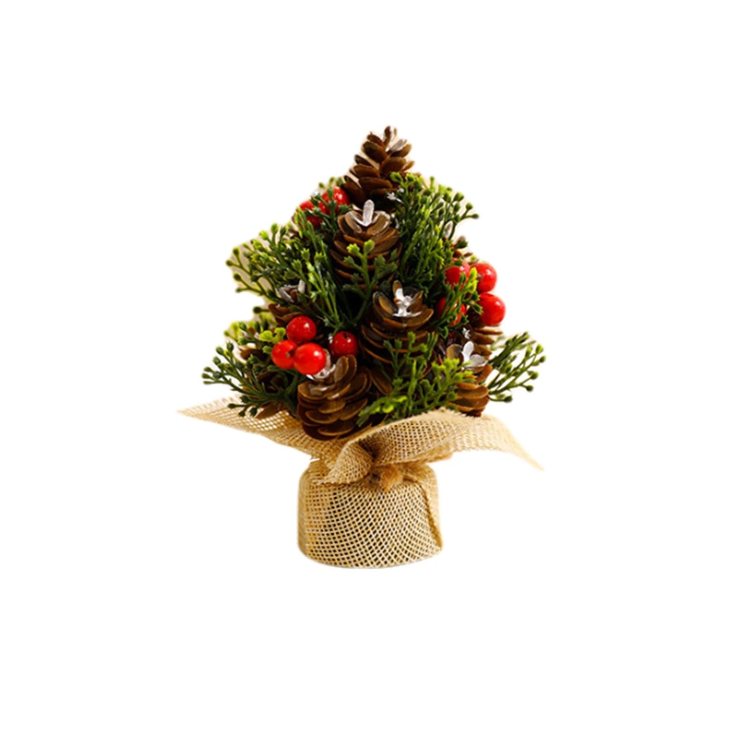 Mini Christmas Tree - Realistic Desktop Decoration for Holidays, Sturdy Base 7
