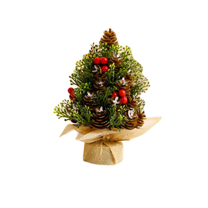 Mini Christmas Tree - Realistic Desktop Decoration for Holidays, Sturdy Base 8