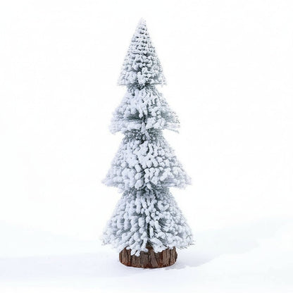 Mini Christmas Tree Ornament - Flocked Cedar Christmas Tree Decoration for Holiday Decor 3