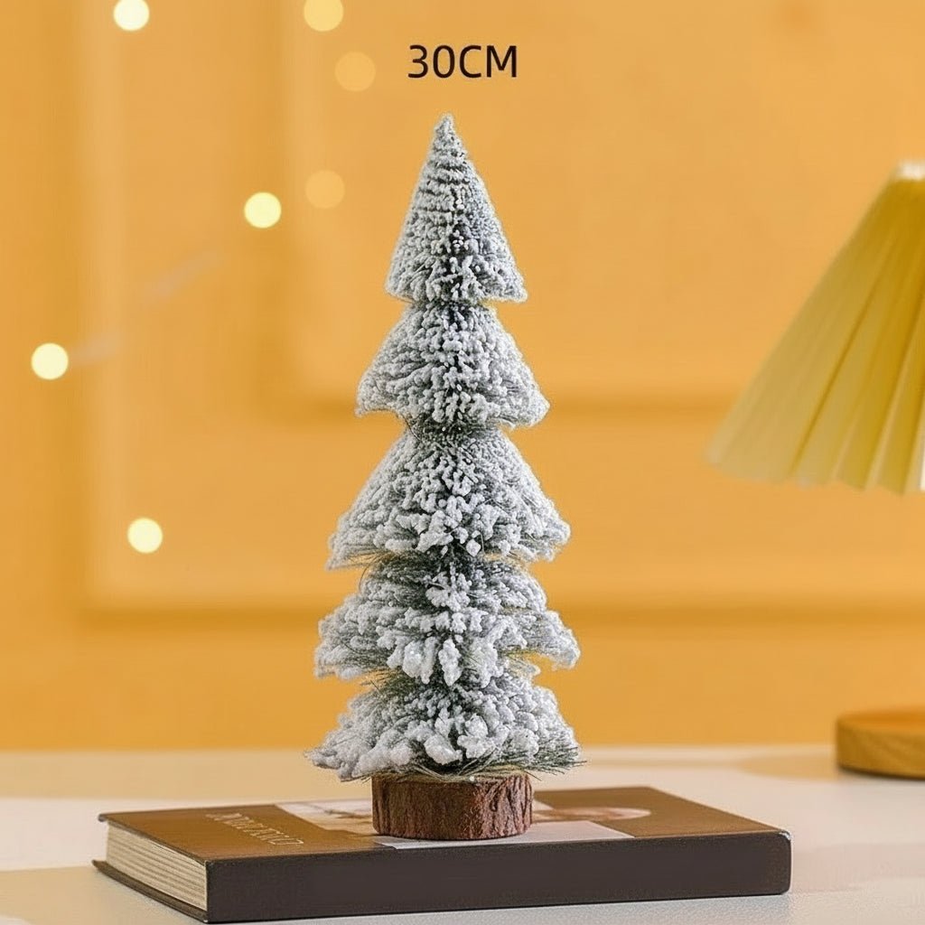 Mini Christmas Tree Ornament - Flocked Cedar Christmas Tree Decoration for Holiday Decor 7