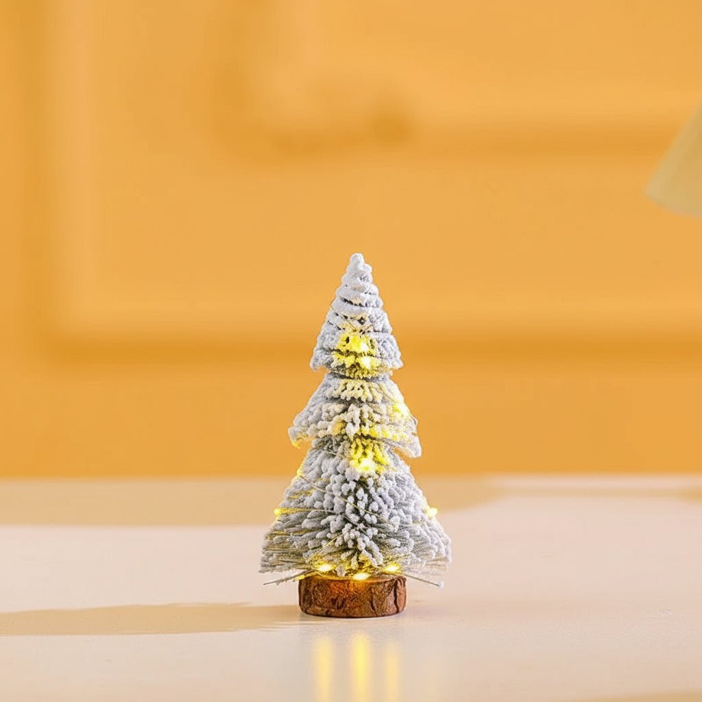 Mini Christmas Tree Ornament - Flocked Cedar Christmas Tree Decoration for Holiday Decor 9