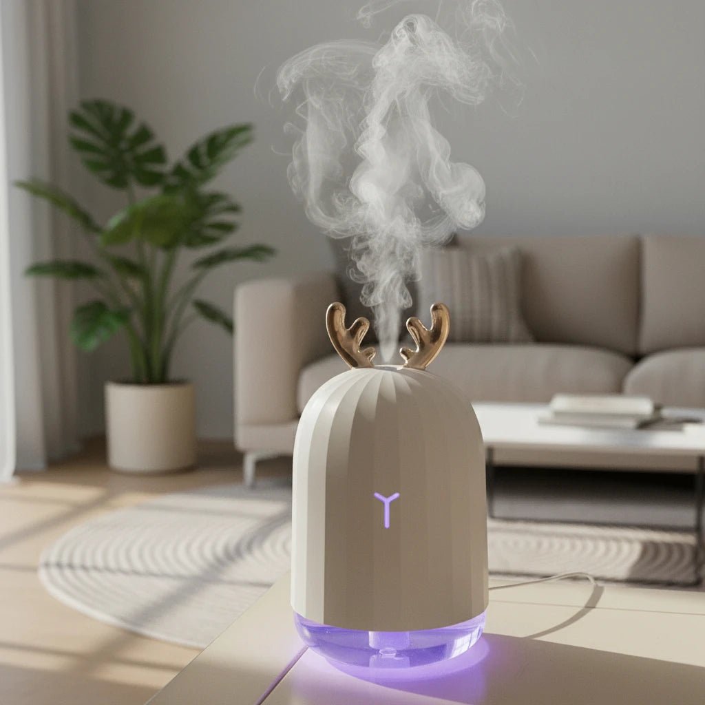 Mini Deer Humidifier - Ultra Quiet with Color LED Lights & Automatic Shutdown 0