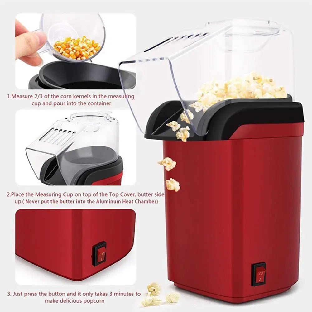 Mini Electric Air Popcorn Maker Machine - Quick Healthy Snack Popper 3
