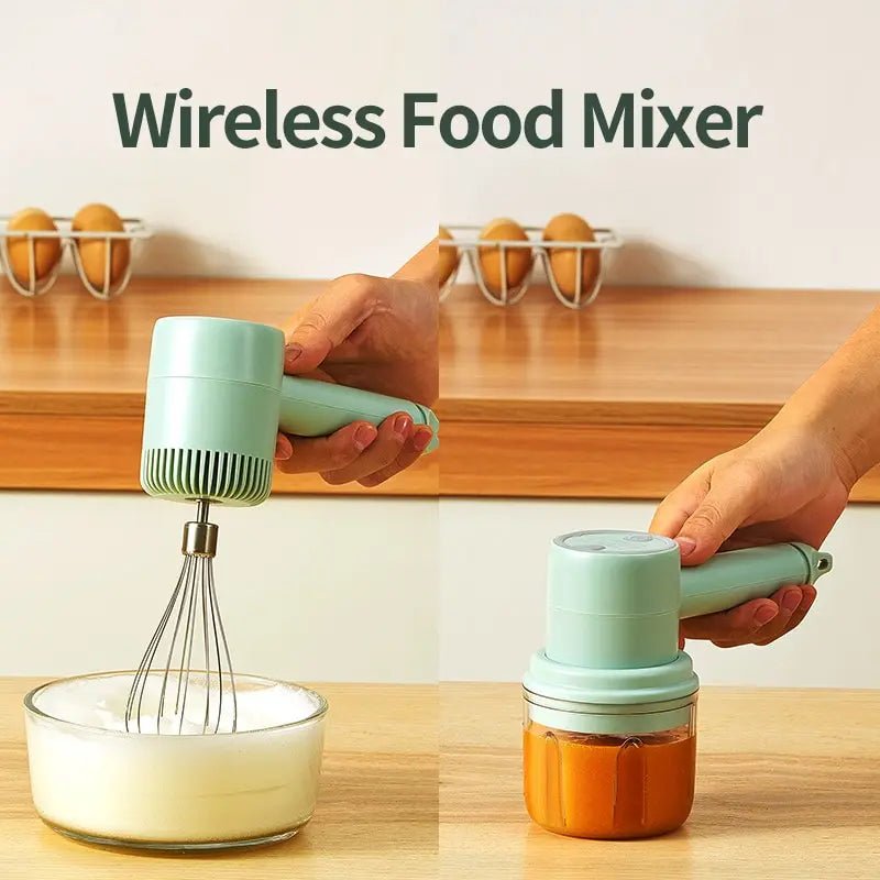 Mini Electric Hand Mixer - Wireless Dough and Cream Beater with 3 Speed Settings 0