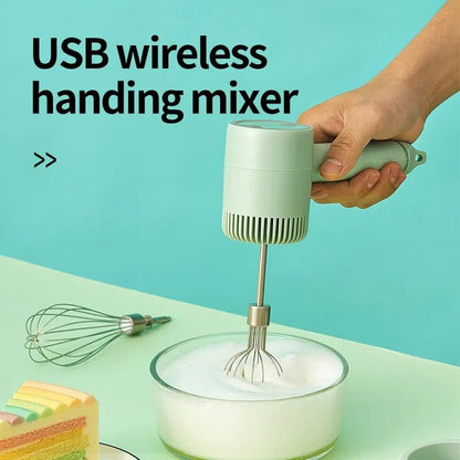 Mini Electric Hand Mixer - Wireless Dough and Cream Beater with 3 Speed Settings 1