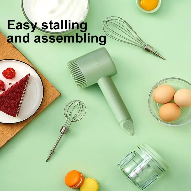 Mini Electric Hand Mixer - Wireless Dough and Cream Beater with 3 Speed Settings 3