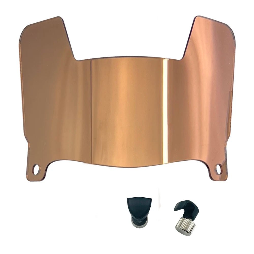 Mini Football Helmet Visors - Universal Fit Chrome Mirror & Transparent Clips 10