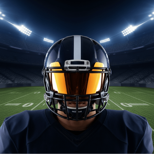 Mini Football Helmet Visors - Universal Fit Chrome Mirror & Transparent Clips 16