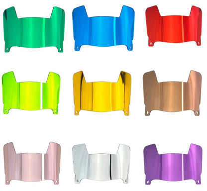 Mini Football Helmet Visors - Universal Fit Chrome Mirror & Transparent Clips 2