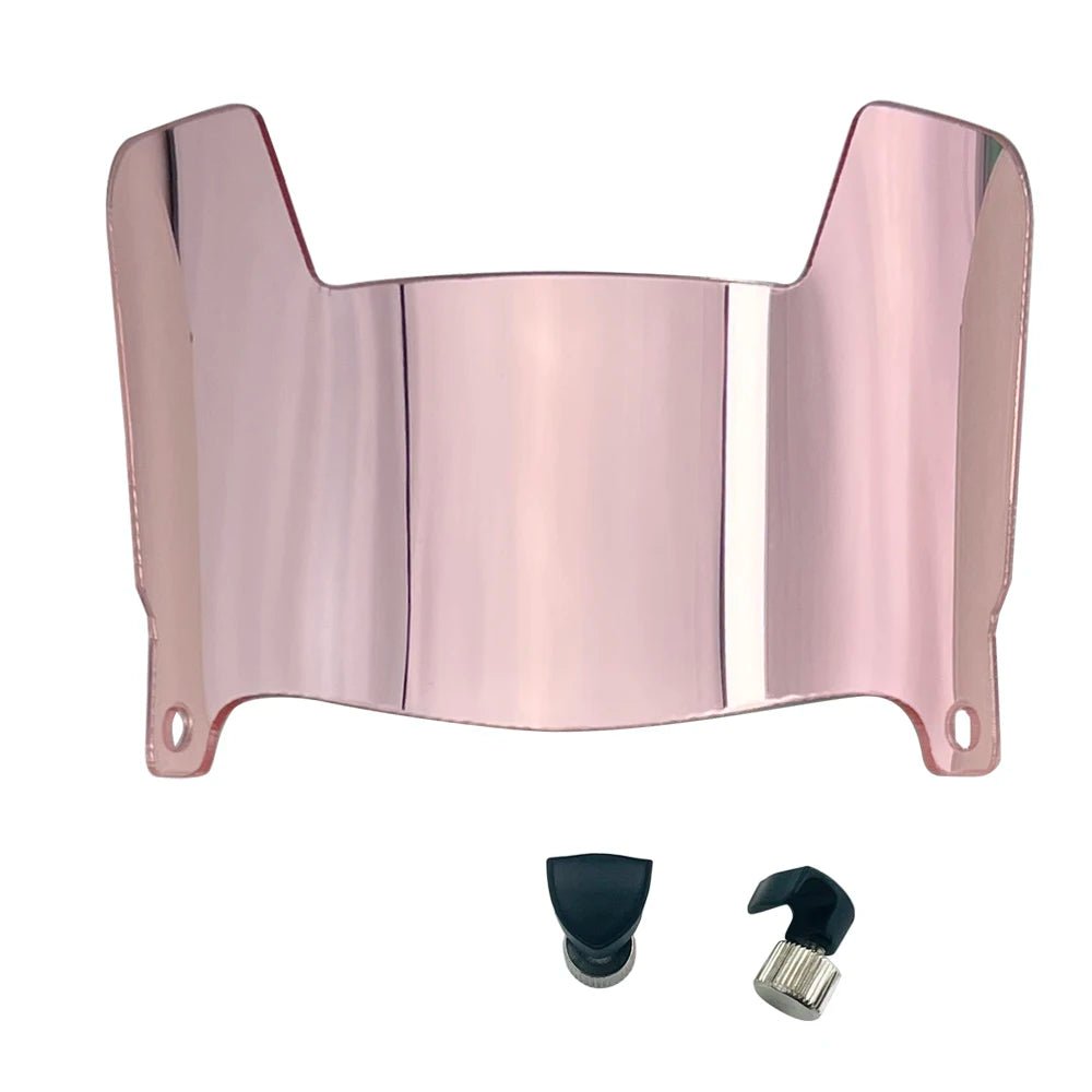 Mini Football Helmet Visors - Universal Fit Chrome Mirror & Transparent Clips 21