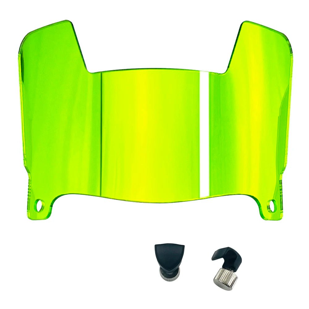 Mini Football Helmet Visors - Universal Fit Chrome Mirror & Transparent Clips 22