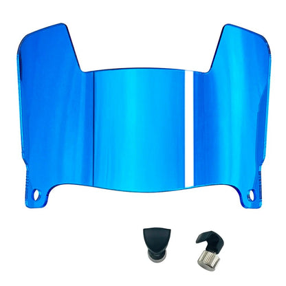 Mini Football Helmet Visors - Universal Fit Chrome Mirror & Transparent Clips 25