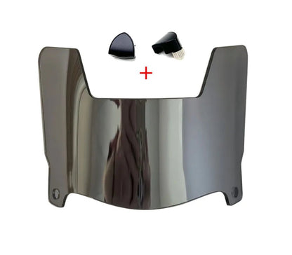 Mini Football Helmet Visors - Universal Fit Chrome Mirror & Transparent Clips 28