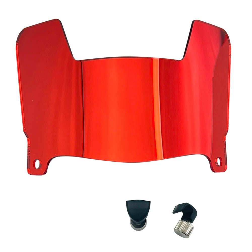 Mini Football Helmet Visors - Universal Fit Chrome Mirror & Transparent Clips 29