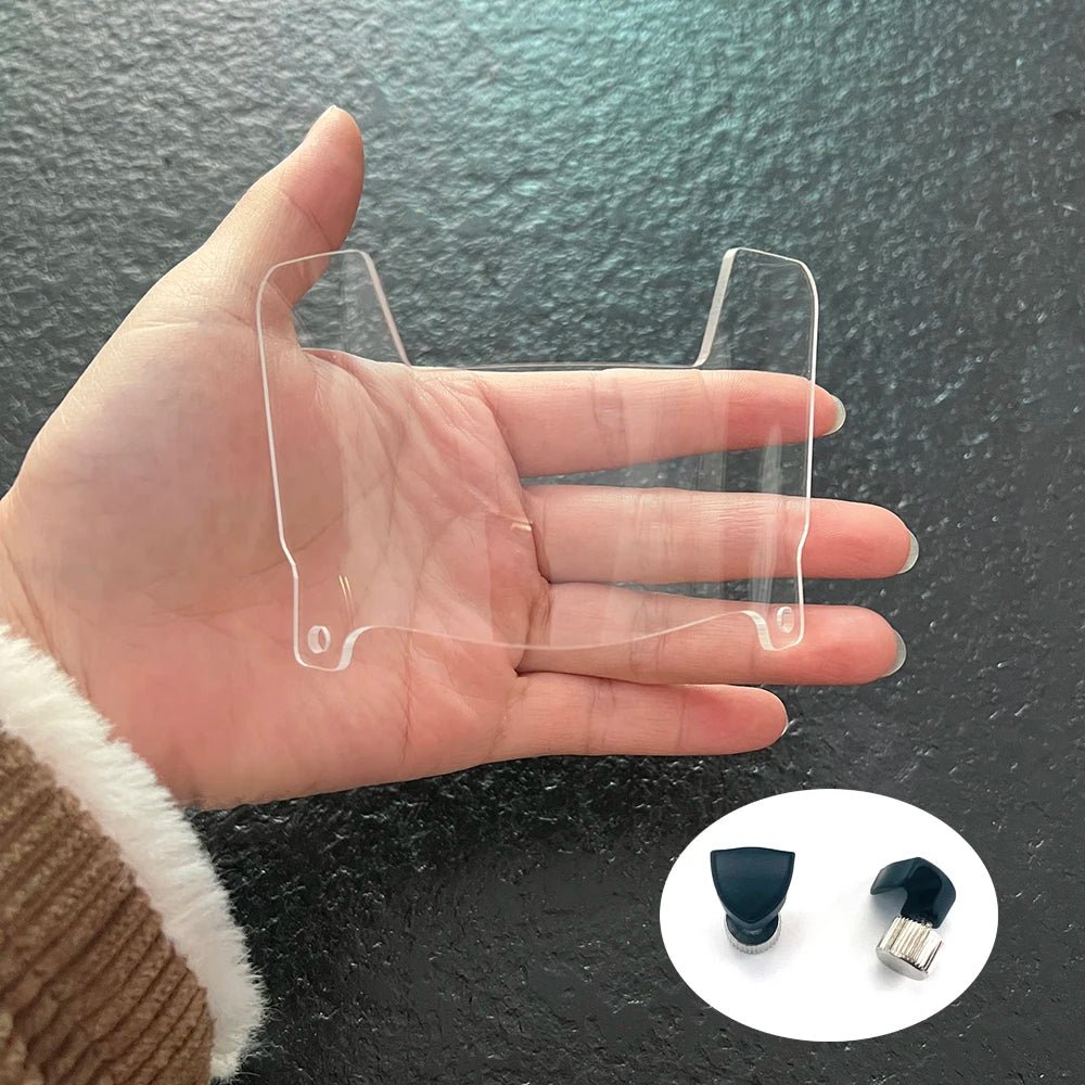 Mini Football Helmet Visors - Universal Fit Chrome Mirror & Transparent Clips 6