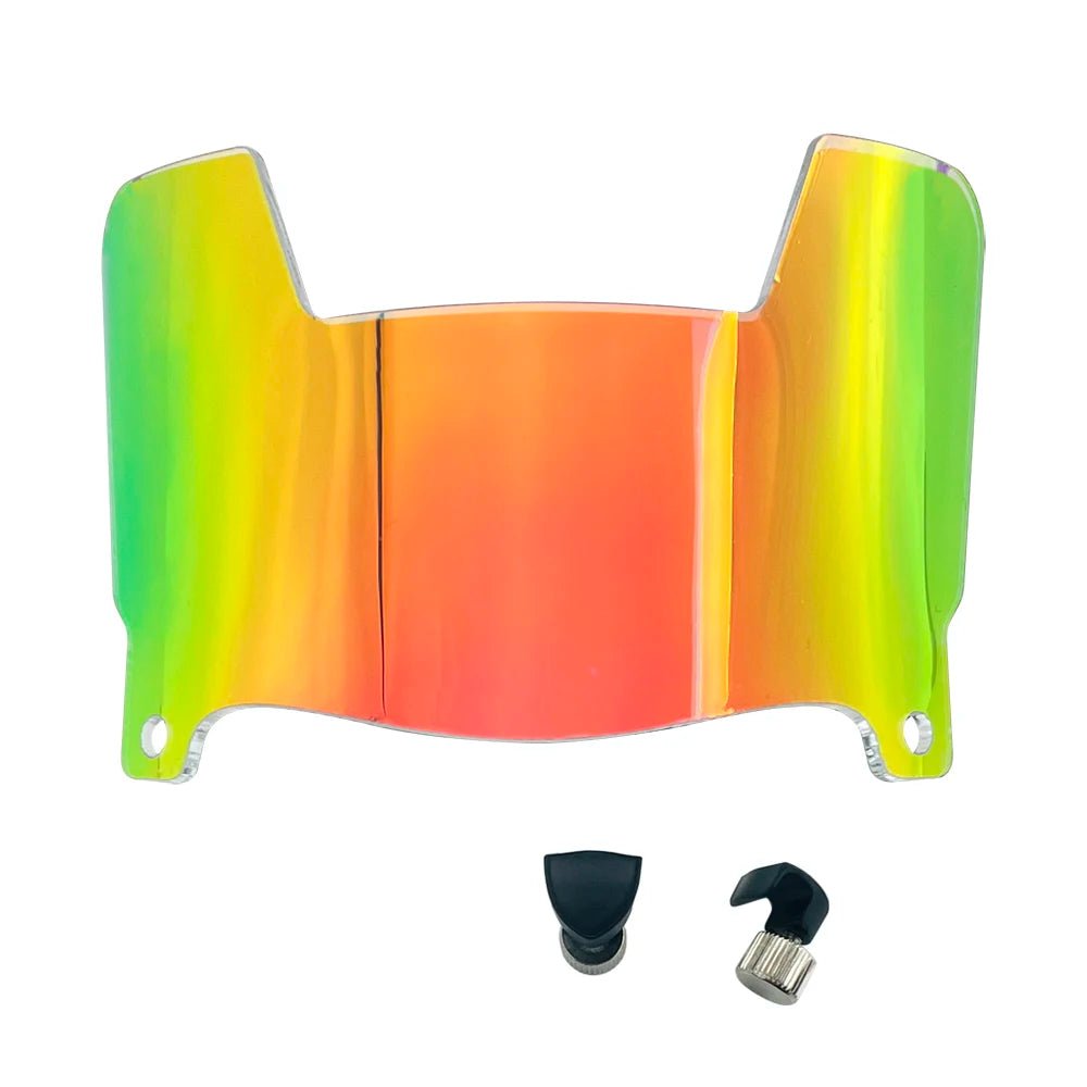 Mini Football Helmet Visors - Universal Fit Chrome Mirror & Transparent Clips 7