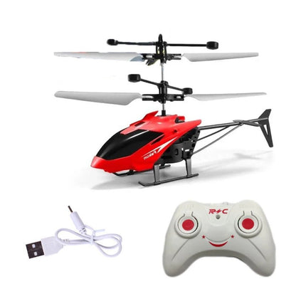 Mini RC Helicopter - Rechargeable Remote Control Toy with Fall-Resistant Design 0